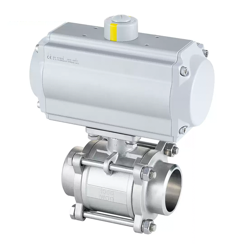 Stainless Steel Pneumatic 3-piece Ball Valve